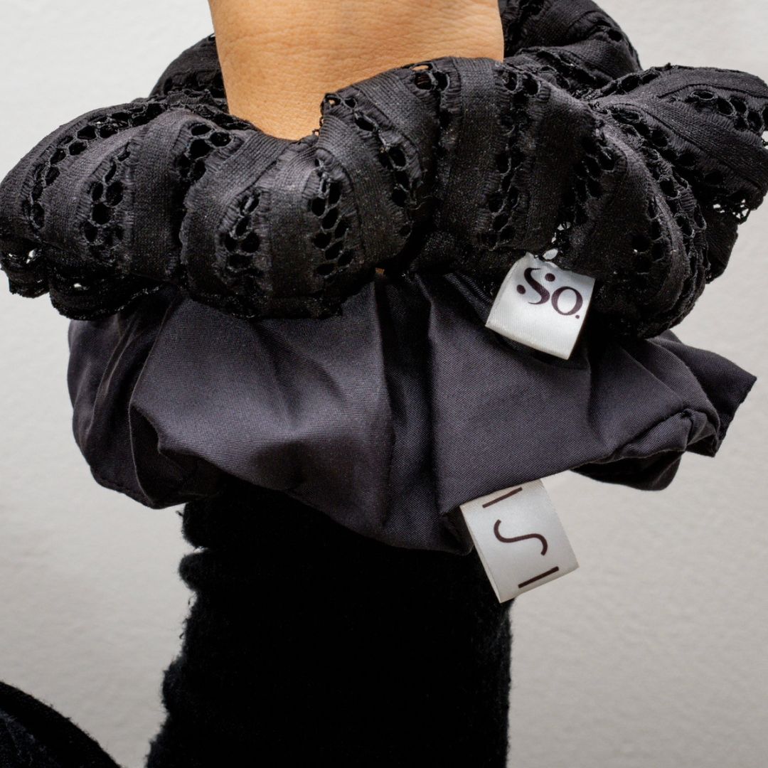 Blackout scrunchies + Oi hand balm bundle