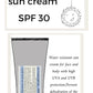 SU Protective Sun Cream SPF30